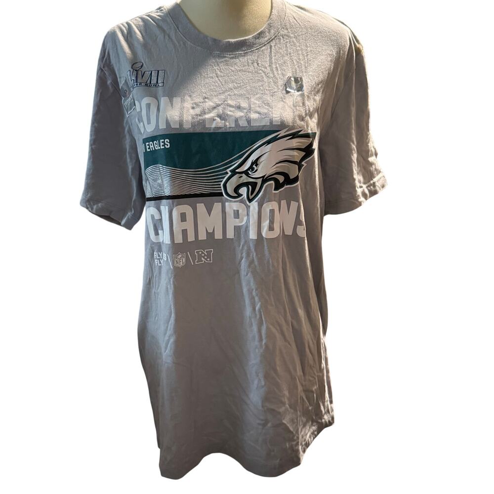 Nike Philadelphia Eagles NFC Conference Champions Tee, Super Bowl, Large, NWT
